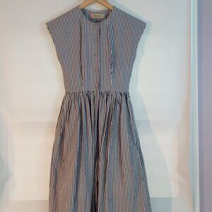 ⭐️HEARTS AND FOUND striped dress navy and white XS worn once⭐️